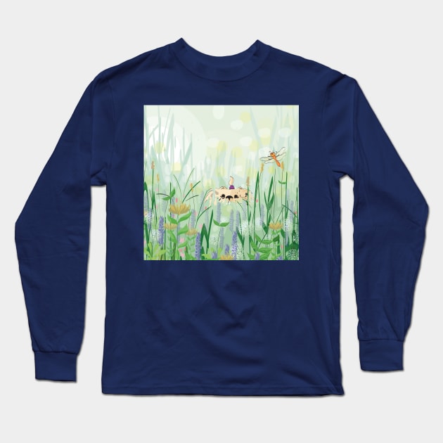 where you can see the head of a small dog Long Sleeve T-Shirt by RebecaZum